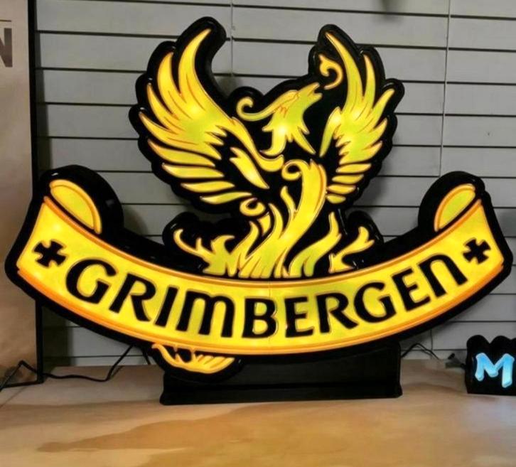 Grimbergen Lichtreclame LED - Mancave Decoratie, Verzamelen, Biermerken, Ophalen of Verzenden