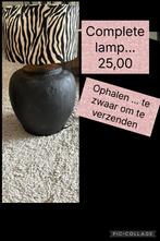 Bollamp zebra print kap, Ophalen, Gebruikt