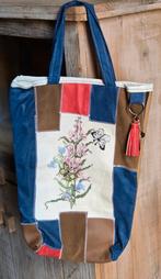 nieuw vintage tas boodschappentas handtas bloemen geborduurd, Ophalen of Verzenden, Nieuw, 30 cm of meer, Minder dan 35 cm