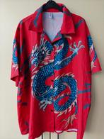 Blouse met drakenprint (L), Ophalen of Verzenden, Zo goed als nieuw, Rood, Overige halswijdtes