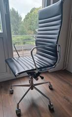 Mooie luxe bureaustoel zwart/chroom, Ophalen, Zo goed als nieuw, Zwart