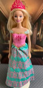 Barbie prinsessenjurk met kroontje, Ophalen of Verzenden, Gebruikt, Barbie