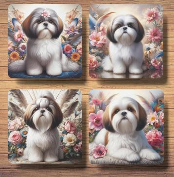 Shih-Tzu Barok stijl onderzetters met houder beschikbaar voor biedingen