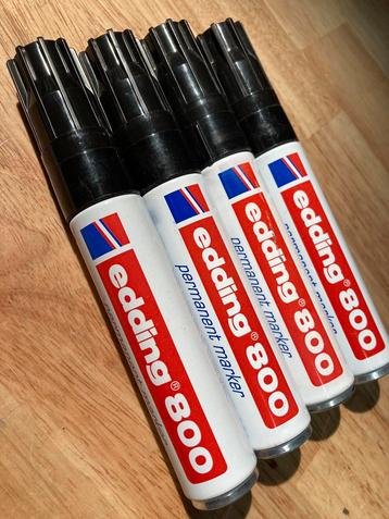 4x Edding 800 4-12 mm zwart beschikbaar voor biedingen