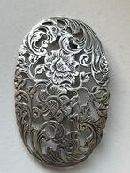 Grote zilveren broche met bloemen, Sieraden, Tassen en Uiterlijk, Broches, Ophalen of Verzenden, Zo goed als nieuw, 4 tot 7 cm