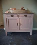 Mooie sfeervolle authentieke Pink Clay Marble commode 1905, Voetruimte, Minder dan 50 cm, Commode, Ophalen