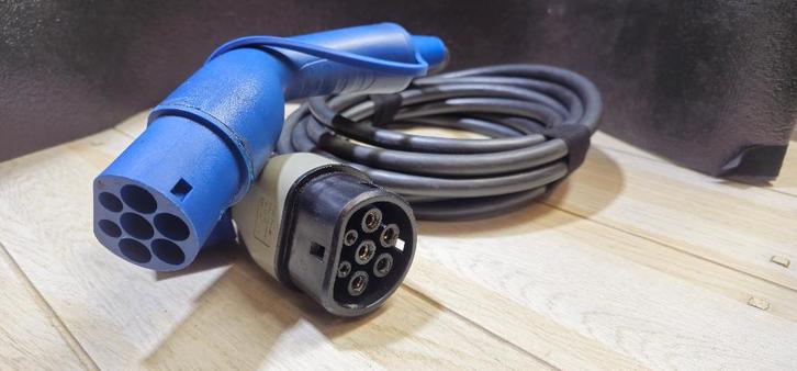 laadkabel e-auto, type 2/ 5.5mtr / 11kw/ 32amp/ 3 fase, Auto-onderdelen, Elektronica en Kabels, Universele onderdelen, Nieuw, Ophalen of Verzenden