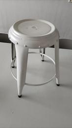 witte metalen kruk vintage industrieel design Tolix stijl, Ophalen of Verzenden, Gebruikt, Staal