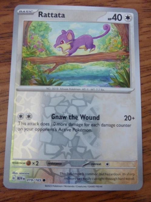 Rattata 019/165 (Pd5), Hobby en Vrije tijd, Verzamelkaartspellen | Pokémon, Nieuw, Losse kaart, Ophalen of Verzenden
