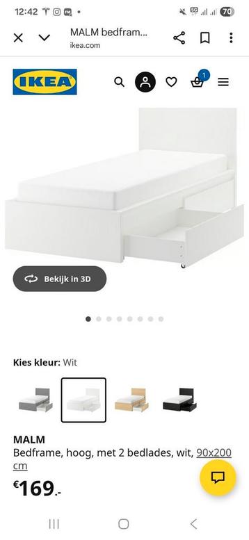 Malm bed 90x200 - afbeelding 1