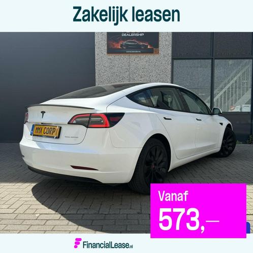 Tesla Model 3 Long Range AWD 78kwh WIT MMX PACK, Auto's, Tesla, Bedrijf, Lease, Financial lease, Model 3, ABS, Achteruitrijcamera