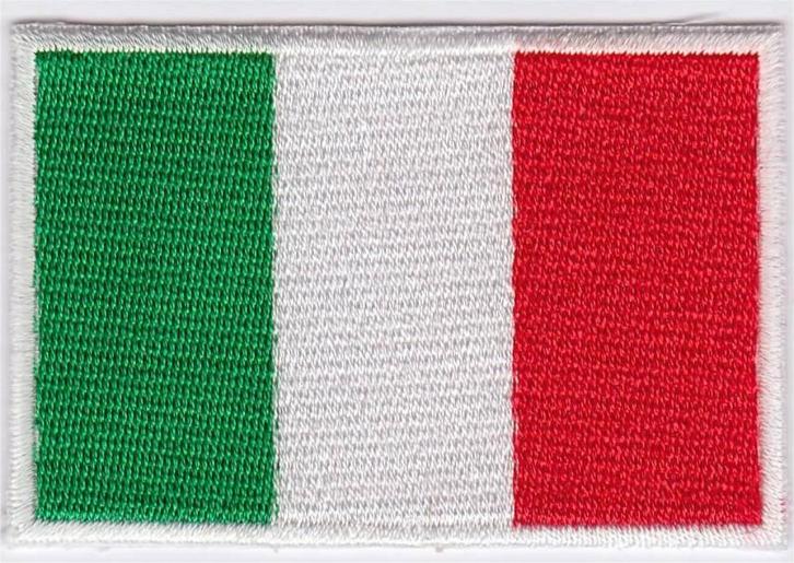 Italiaanse vlag stoffen opstrijk patch embleem #1, Diversen, Vlaggen en Wimpels, Nieuw, Ophalen of Verzenden