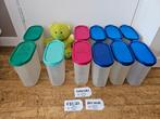 * Tupperware ruimtespaarders 1,7 liter gekleurd, Huis en Inrichting, Keuken | Tupperware, Ophalen of Verzenden, Gebruikt, Groen