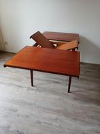 Vintage uitschuifbare eettafel, Ophalen, Gebruikt, 100 tot 150 cm, 50 tot 100 cm