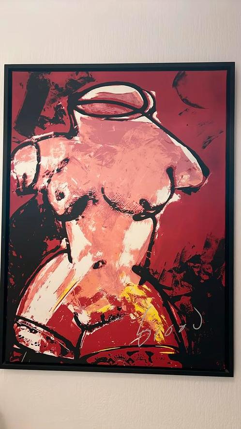 Grote zeefdruk Herman Brood “Torso”, Antiek en Kunst, Kunst | Schilderijen | Abstract, Verzenden