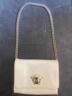 Versace Off White Leather Medusa Chain Clutch, Ophalen of Verzenden, Zo goed als nieuw, Wit, Avondtasje