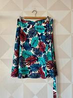 King Louie Wrap Skirt wikkelrok wit blauw blad L/40 zgan, Kleding | Dames, Rokken, Blauw, Maat 42/44 (L), Ophalen of Verzenden