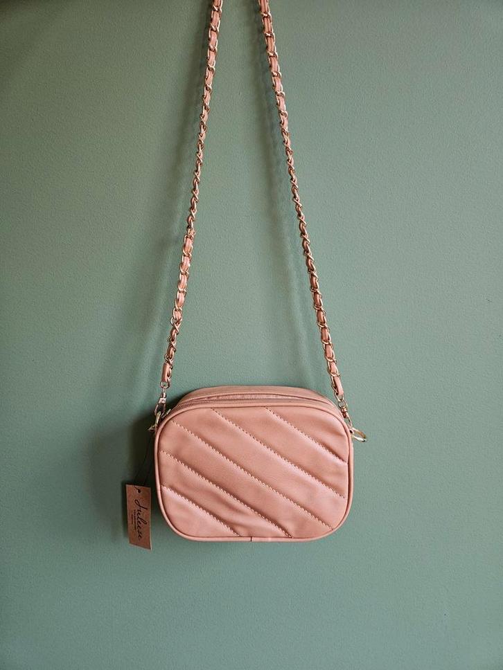 Juleeze Schoudertas Beige/Bruin met Goud Hengsel, Sieraden, Tassen en Uiterlijk, Tassen | Damestassen, Nieuw, Schoudertasje, Beige