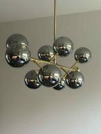 Merk Made Plafondlamp Goud met Rookglas Bollen, Huis en Inrichting, Lampen | Hanglampen, Ophalen of Verzenden, Zo goed als nieuw