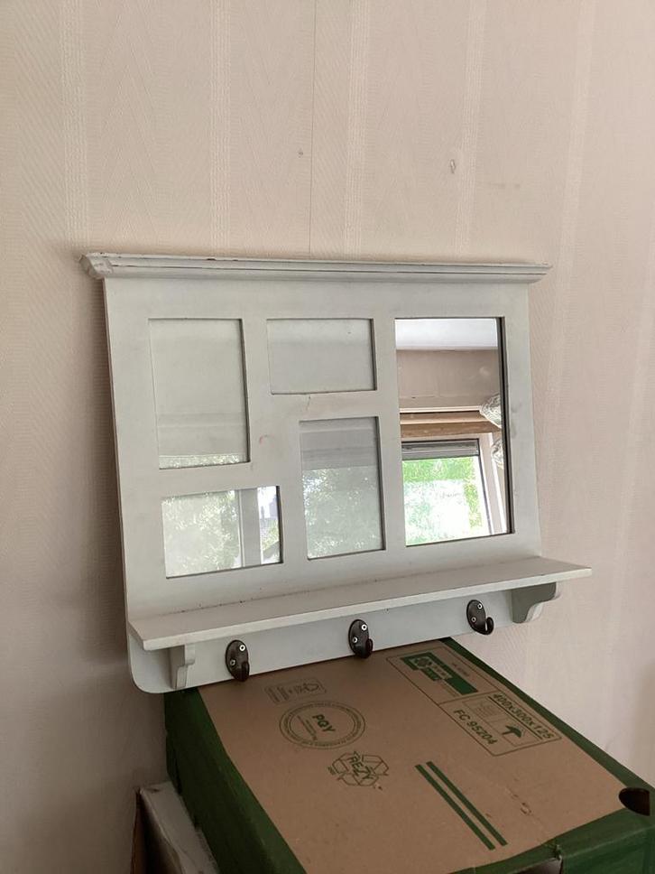 Fotolijst met plankje, Huis en Inrichting, Woonaccessoires | Spiegels, Gebruikt, 75 tot 100 cm, Minder dan 100 cm, Rechthoekig