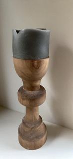 Baluster kandelaar stoer sober landelijk, Huis en Inrichting, Woonaccessoires | Zuilen en Pilaren, Ophalen of Verzenden, Zo goed als nieuw