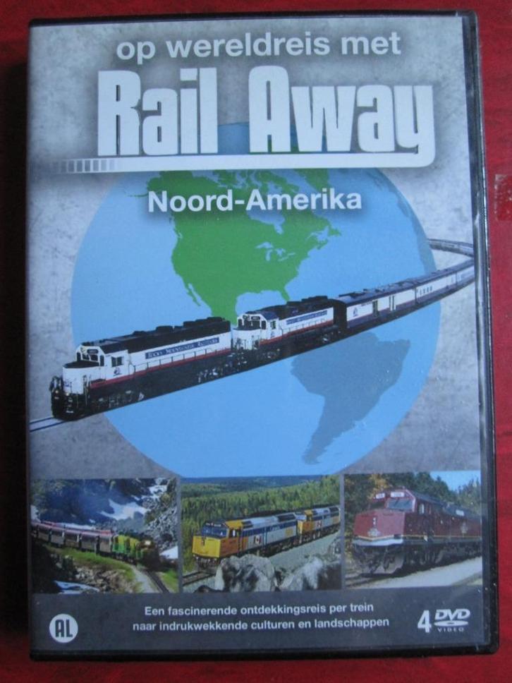 Rail Away - Noord-Amerika (4 disc), Cd's en Dvd's, Dvd's | Documentaire en Educatief, Zo goed als nieuw, Kunst of Cultuur, Boxset