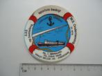 sticker oud Yerseke vissen hengelsport c minnaard zee retro, Verzenden, Zo goed als nieuw, Bedrijf of Vereniging