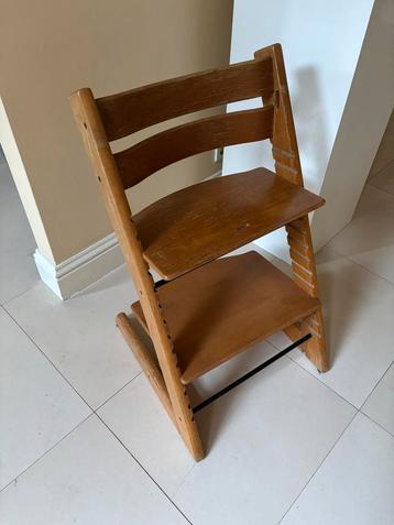 Stokke tripp trapp Houten Meegroeistoel in gebruikte staat! beschikbaar voor biedingen