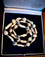 Gouden ketting met parels - 48 cm, Sieraden, Tassen en Uiterlijk, Armbanden, Ophalen of Verzenden, Zo goed als nieuw, Overige kleuren