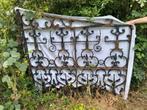 Antieke dubbele gietijzeren poort 'Jugendstil', Tuin en Terras, Ophalen, Gebruikt