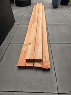 12 houten balken, Tuin en Terras, Palen, Balken en Planken, Ophalen, Zo goed als nieuw, 250 cm of meer, Balken