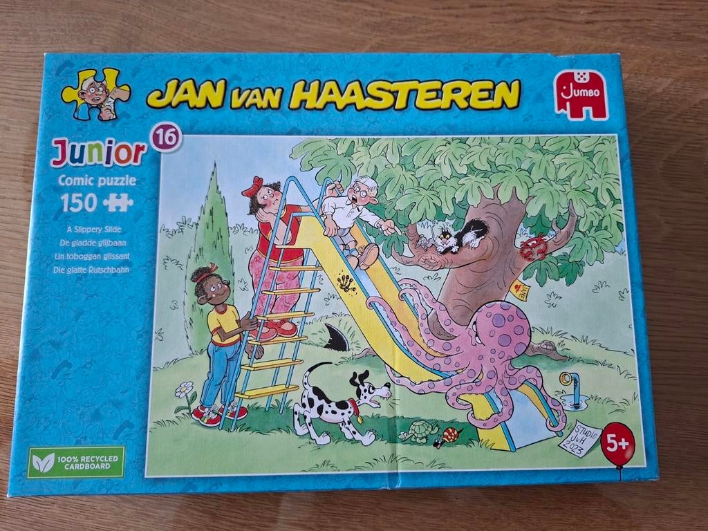 Van Haasteren puzzel junior 150 stukjes 'de gladde glijbaan', Ophalen, Meer dan 50 stukjes, 6 jaar of ouder