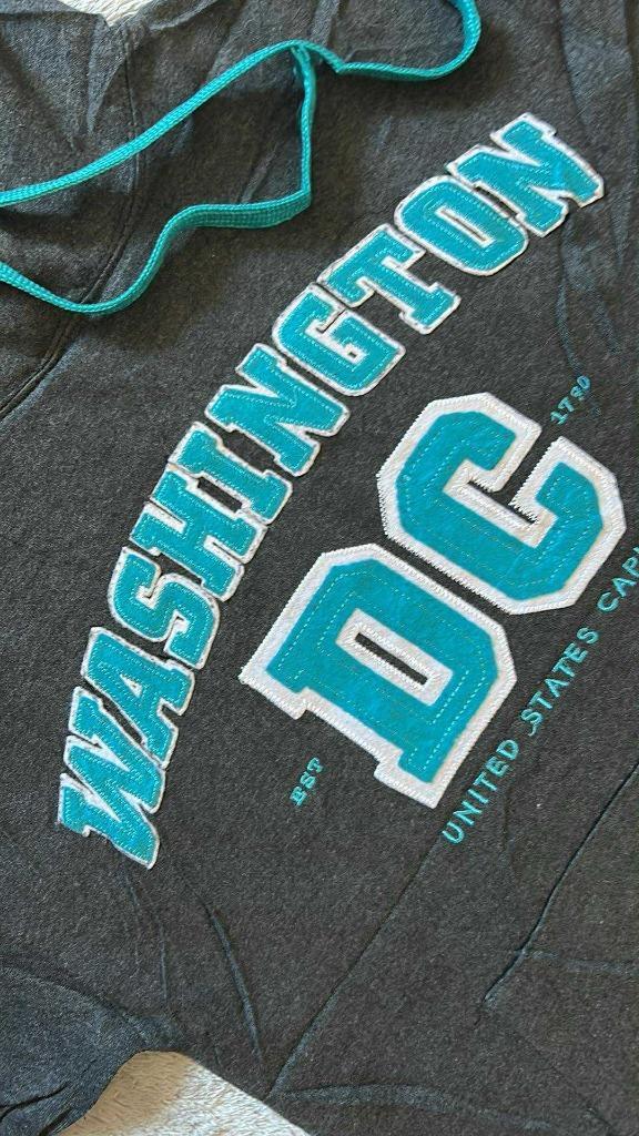 Washington DC Vintage hoodie – Grijs, Maat S, Kleding | Heren, Truien en Vesten, Zo goed als nieuw, Maat 46 (S) of kleiner, Grijs