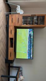 Tv meubel en vitrinekast met verlichting, Ophalen of Verzenden, Zo goed als nieuw, Minder dan 150 cm, Minder dan 100 cm