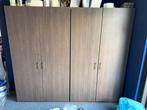 2x Bruine Kledingkast met Planken, Ophalen, Overige materialen, Gebruikt, 50 tot 100 cm