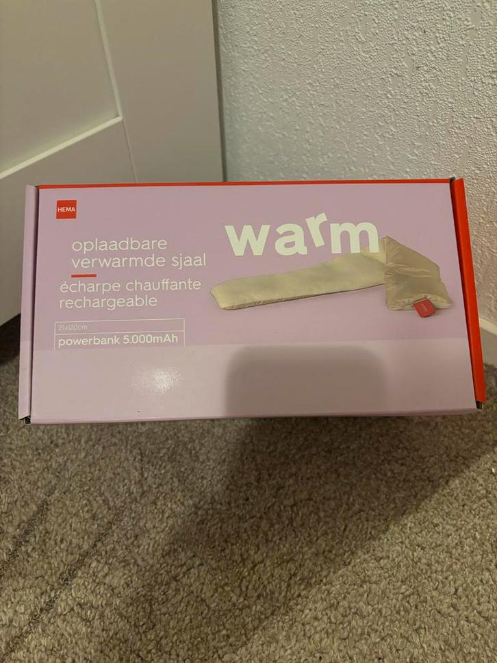 Verwarmde Sjaal - Beige - Nieuw in Doos, Kleding | Dames, Mutsen, Sjaals en Handschoenen, Nieuw, Sjaal, Ophalen of Verzenden