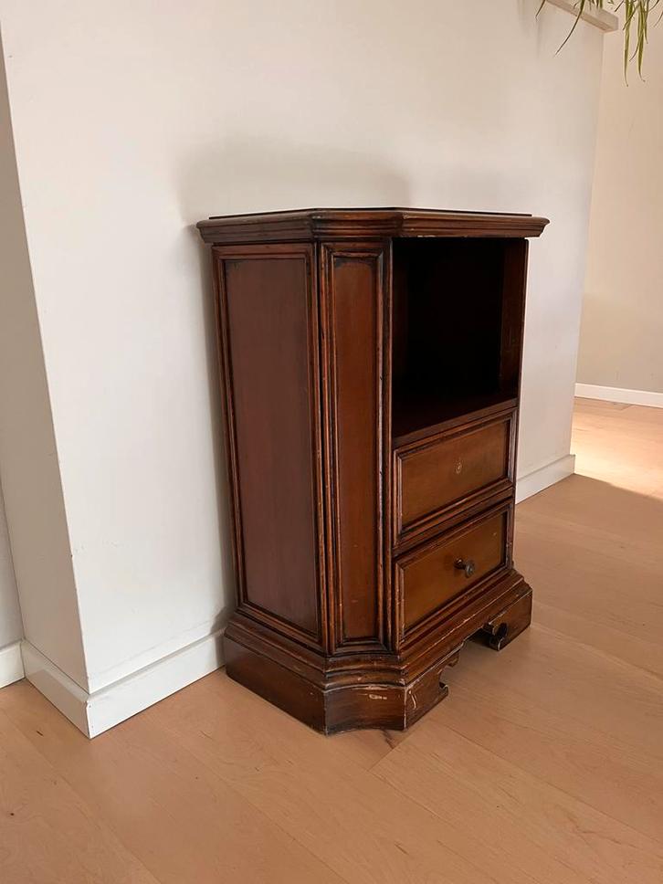 Antiek houten kastje met lades, Huis en Inrichting, Kasten | Dressoirs, Gebruikt, 50 tot 100 cm, 25 tot 50 cm, Met lade(s), Overige houtsoorten