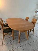 Danish Design - lange eettafel + 4 stoelen, Ophalen, Zo goed als nieuw