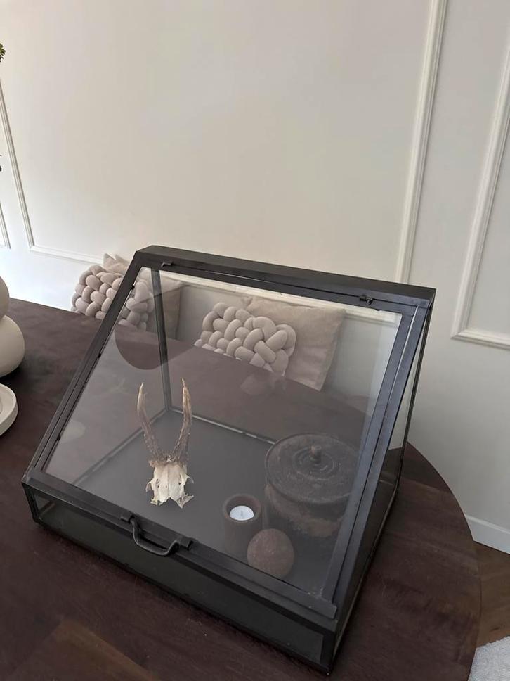 Prachtig Vitrinekast /decoratie kastje Landelijk/Industrieel, Huis en Inrichting, Woonaccessoires | Overige, Zo goed als nieuw