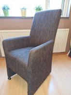 4 eetkamerfauteuils / stoelen, Bruin, Ophalen of Verzenden, Zo goed als nieuw, Vier