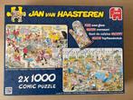 2x Jan van Haasteren puzzel 1000 Zeebanket Taarten Toernooi, Ophalen of Verzenden, Zo goed als nieuw