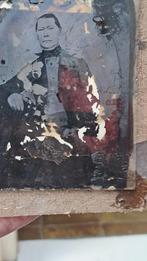 FOTO VAN EEN MAN -OP GLAS ANDERE KANT FAMILIE WAPEN MERBAUR, Verzenden