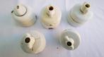 5 vintage Porseleinen schakelaar Lichtschakelaars Draaiknop, Antiek en Kunst, Antiek | Lampen, Ophalen of Verzenden