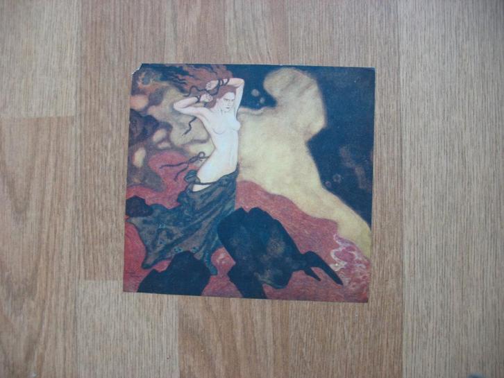 Super Kleine Prent Gekleurd Belgium by Edmund Dulac Vintage, Verzamelen, Foto's en Prenten, Zo goed als nieuw, 1960 tot 1980, Ophalen of Verzenden