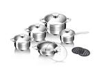 Pannen set | SwissPro | 13 delig | Op voorraad, Nieuw, Pannenset, Ophalen of Verzenden, Rvs