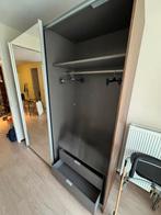 Schuifdeurkast met spiegel, Ophalen, 100 tot 150 cm, Zo goed als nieuw, Met hangruimte