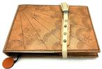 nieuw tuigleer vintage NATUREL schetsboek A5 steampunk, Verzenden, Nieuw, Papier, Schets- of Tekenboek