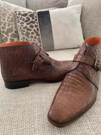 Nieuw. Leren Melik enkellaarsje schoen krikodillen print 43, Kleding | Heren, Schoenen, Bruin, Nieuw, Ophalen of Verzenden, Gespschoenen