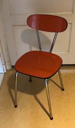 Oranje formica stoel in zeer goede staat - vintage, Gebruikt, Eén, Ophalen, Overige kleuren