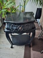 Charmant antiek bijzettafeltje met lade, Antiek, Gebruikt, Minder dan 50 cm, Ophalen of Verzenden